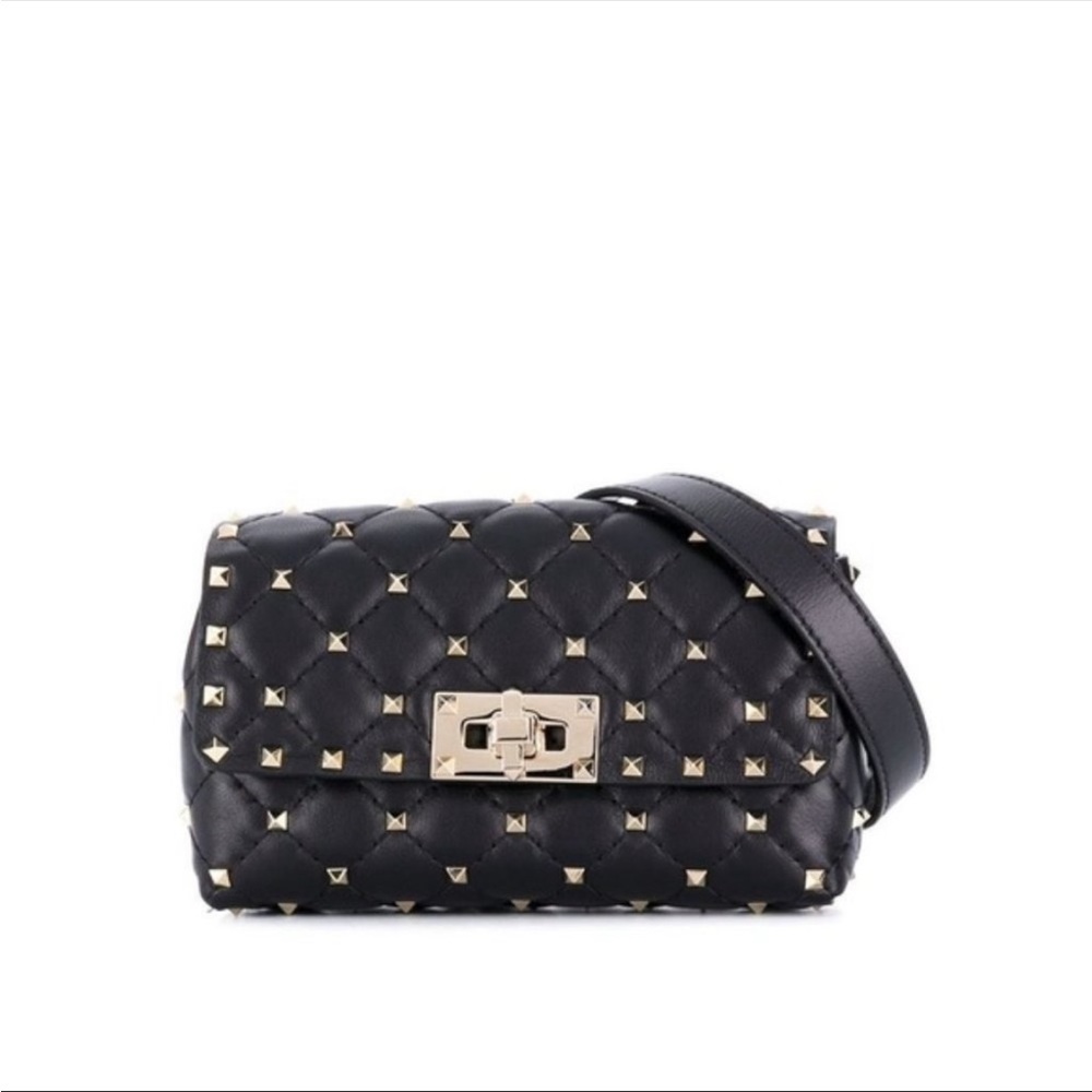 Valentino Rockstud Belt Bag Black Leather